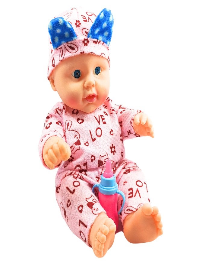 Ladli Realistic Newborn Baby Doll with Feeding Toy for Kids and Gift for Kids (Pink) - Image 1